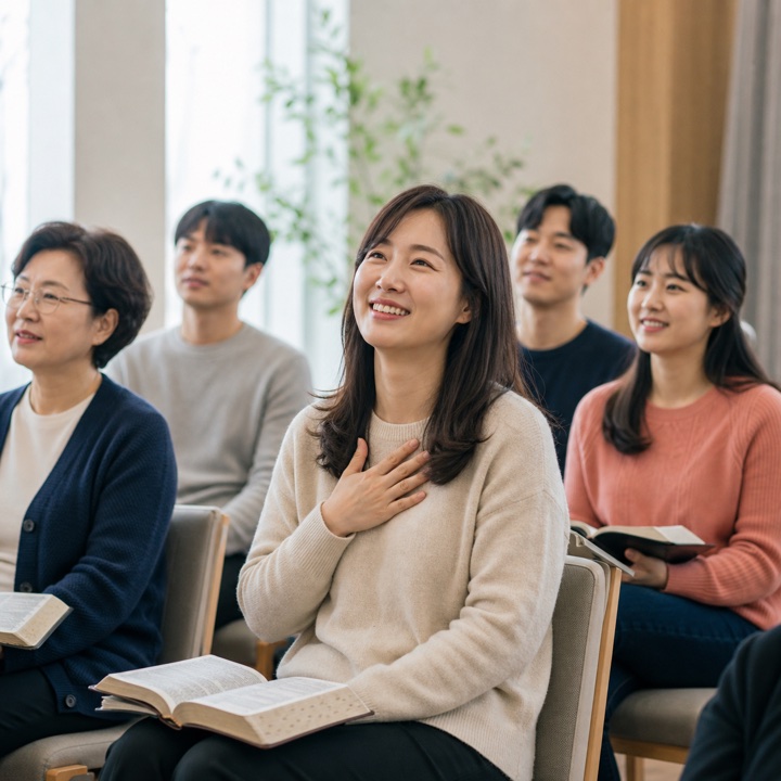 예배하는 성도들